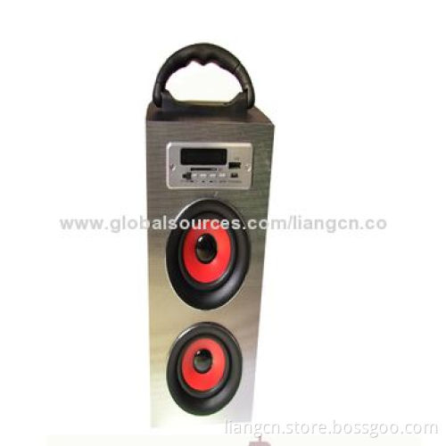 Portable Wooden Bluetooth Speaker with FM Radio, USB and SD Inputs